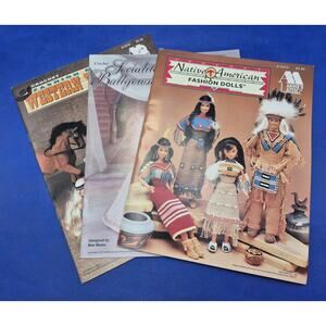 Vintage Annies Attic Fashion Doll Clothing Booklets Lot of 3